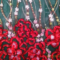 特種混合繡、盤帶繡、繩繡、繩帶繡